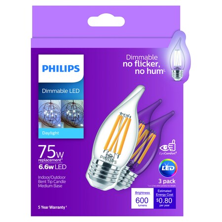 Philips Lighting Led Ba11 E26 Dl 75W 3Pk 556514